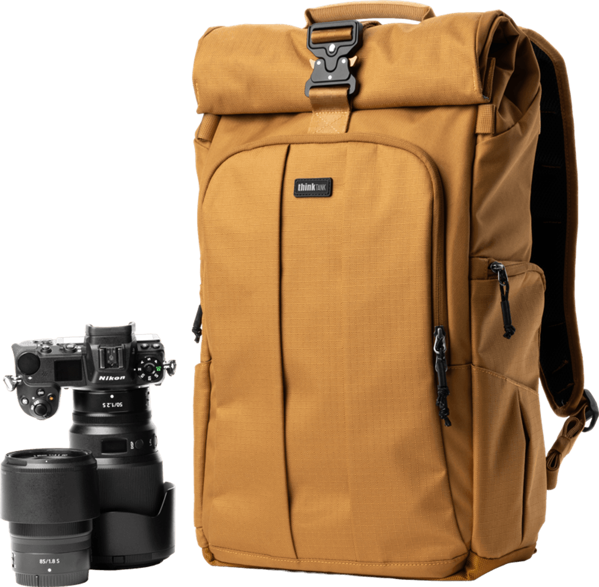 Think Tank FocusPoint 30L I Hybrid RollTop Backpack I Golden Hour