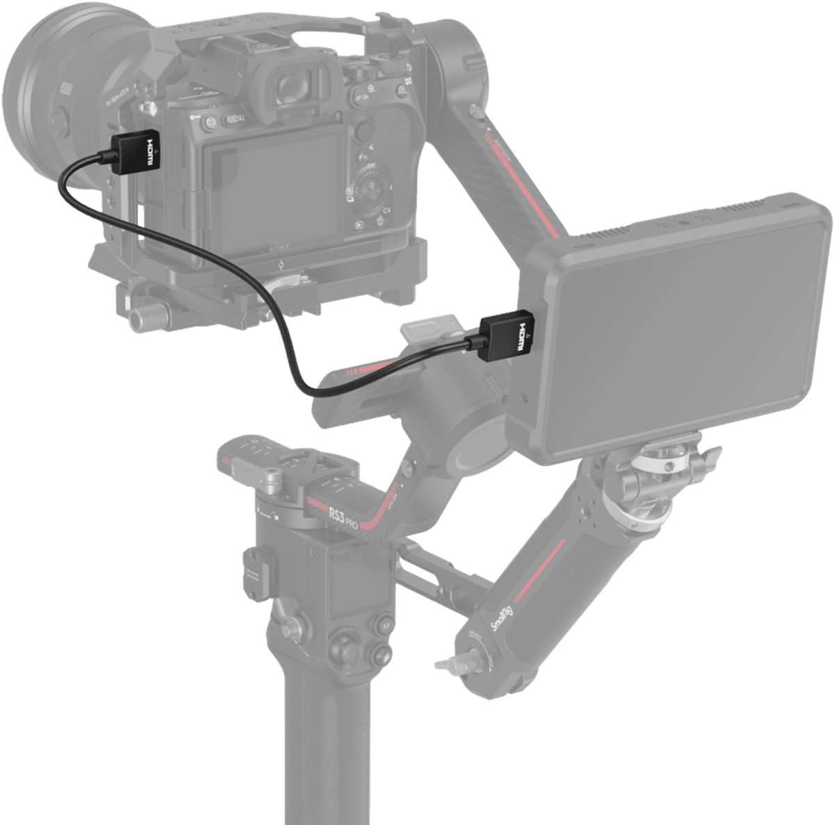 SmallRig 2957 HDMI Cable Data Cable (A to A) Ultra Slim 4K 55cm