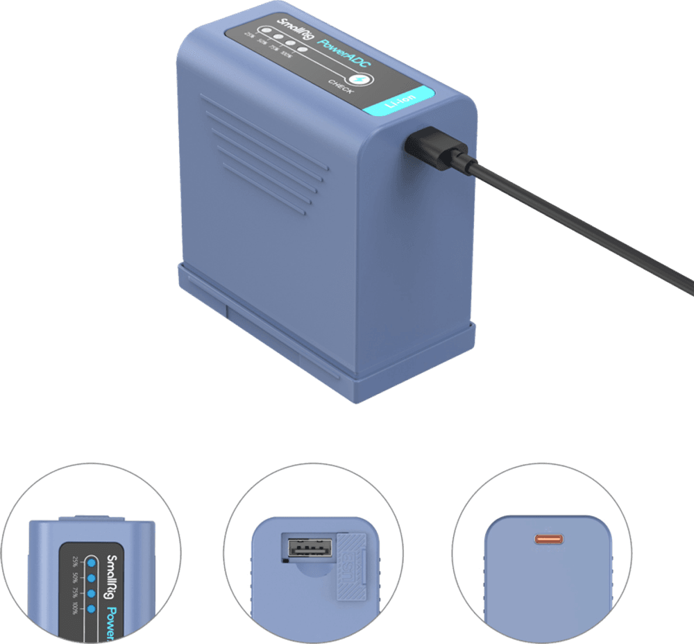 SmallRig  4267 Camera Battery USB-C Rechargable NP-F970