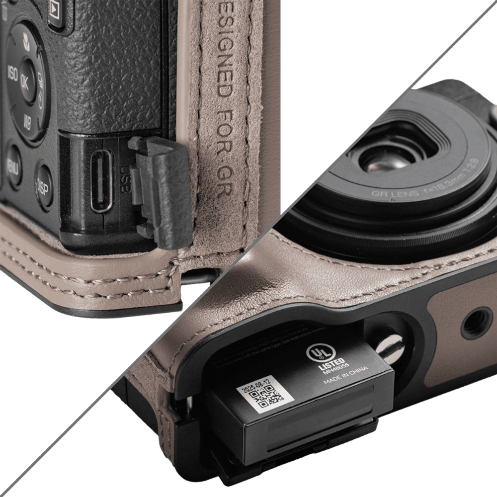 SmallRig 5677 Leather Case Kit for RICOH GR IV / GR III / GR IIIx / GR III HDF / GR IIIx HDF (Grey)