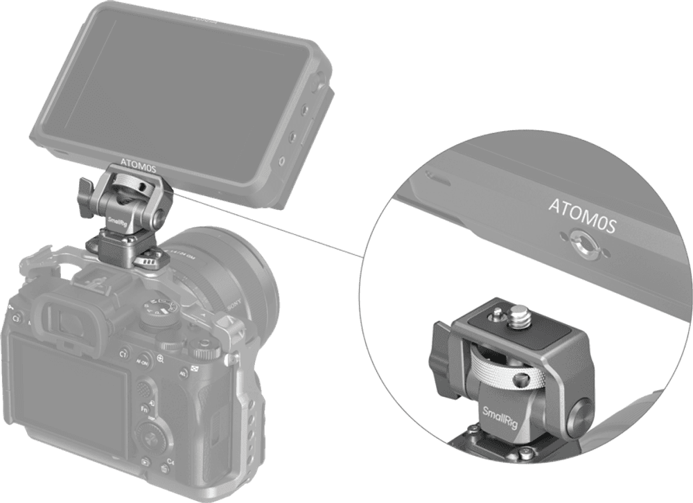 SmallRig 4487 HawkLock H21 Quick Release Monitor Support med NATO-klemme