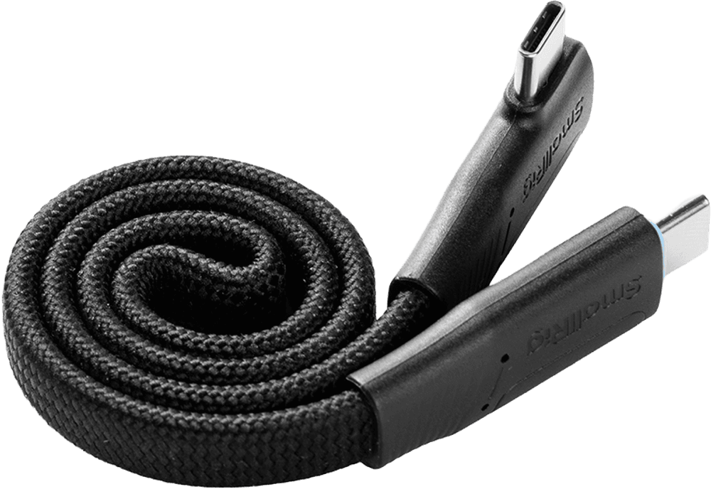 SmallRig 5614 USB-C Self-Coiling Data Cable (USB 3.2 Gen2x2 & 35cm, 240W)