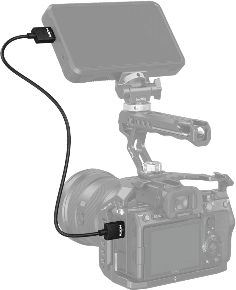 SmallRig 2957 HDMI Cable Data Cable (A to A) Ultra Slim 4K 55cm