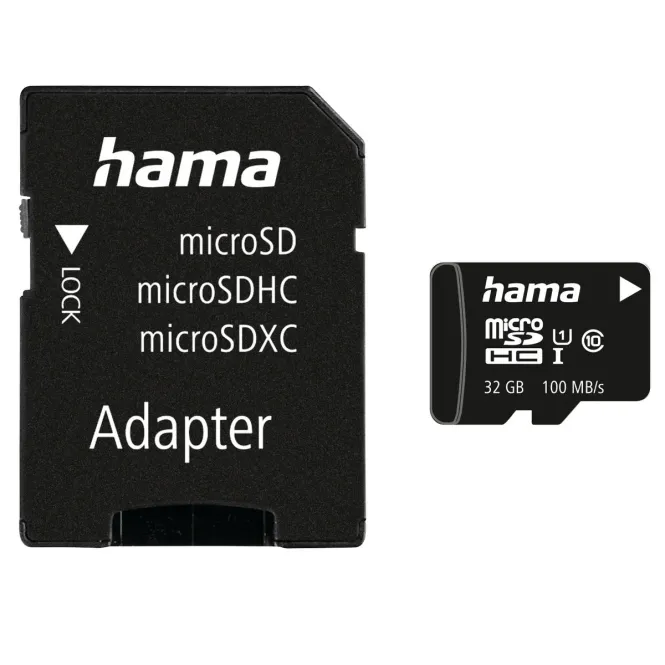 Hovedbilde Hama Micro SDHC 32GB Class 10 Ui V10 100MB/s