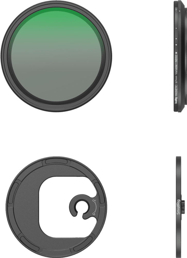 SmallRig 4725 VND-filtersett ND2-ND32 (1-5 stopp) med T-mount filteradapter 67 mm