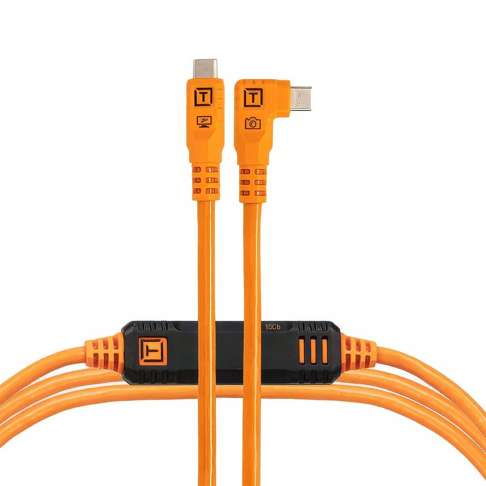 TetherPro Optima 10G USB-C, 4,6M, Rett til vinklet, Oransje