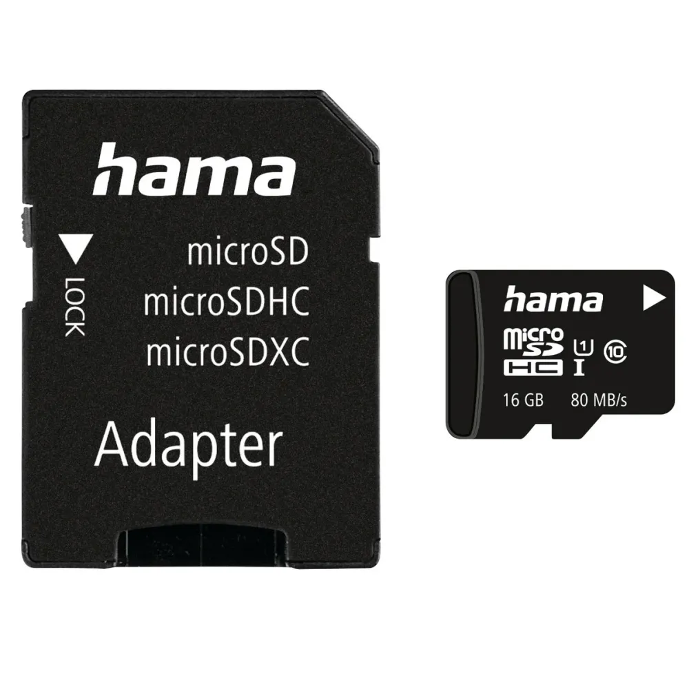 Hama Micro SDHC 16GB Class 10 UI V10 80MB/s