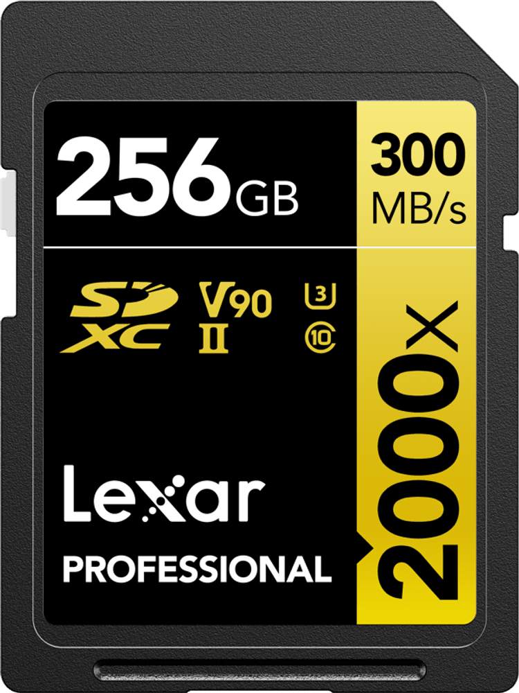 Lexar SDXC Pro 2000X UHS-II U3 R300/W260 (V90) 256GB 