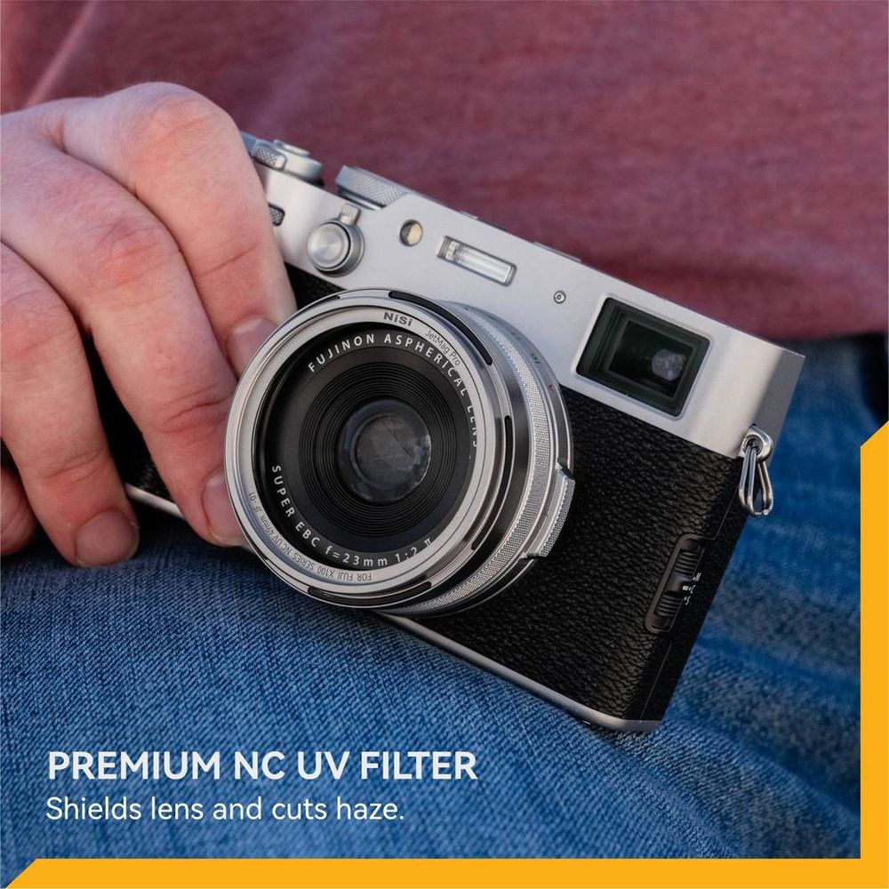 NiSi JetMag Pro Lens Hood, Uv Filter & Cap for Fuji X100 Series Silver