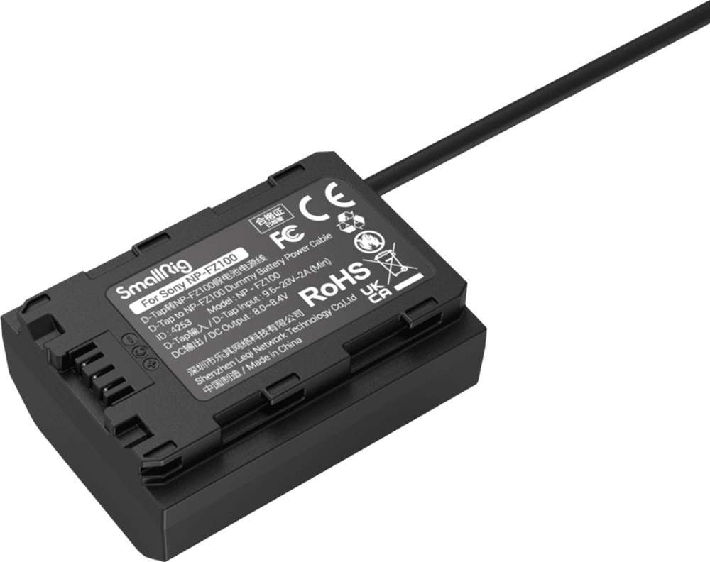 SmallRig 4253 D-Tap to NP-FZ100 Dummy Battery Power Cable