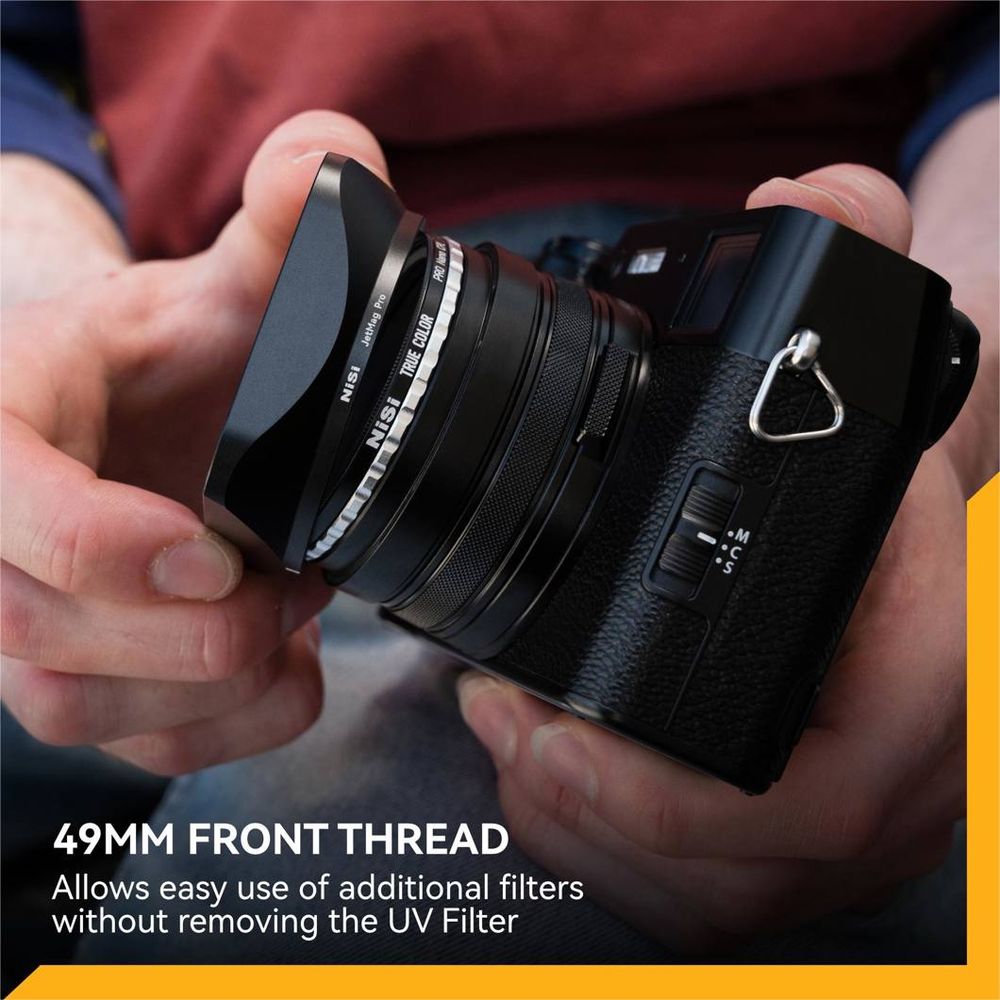 NiSi JetMag Pro Lens Hood, Uv Filter & Cap for Fuji X100 Series Black