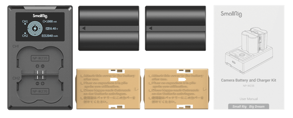 SmallRig 3822 NP-W235 Battery & Charger Kit