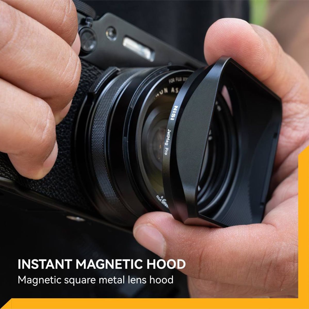 NiSi JetMag Pro Lens Hood, Uv Filter & Cap for Fuji X100 Series Black